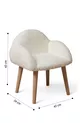 Ensemble de table pour enfants en bois avec pouf et fauteuil