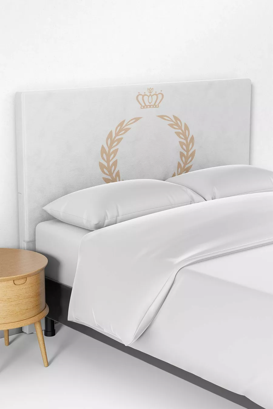 Housse de tête de lit avec motif couronne pour chambre d'enfant