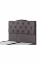 Tête de lit deluxe en tissu gris pour une personne cm