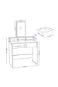 Luna White Modern Design Vanity Table with Drawer and Mirror - Luna