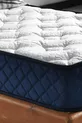 Lit une place en plumes d'oie avec tissu tricoté bleu