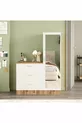Commode miroir Nancy Armoire Pin-Blanc
