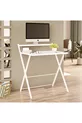 Table d'ordinateur portable élégante et durable avec pieds en métal non vacillants, bureau pliant, table de travail pour ordinateur portable