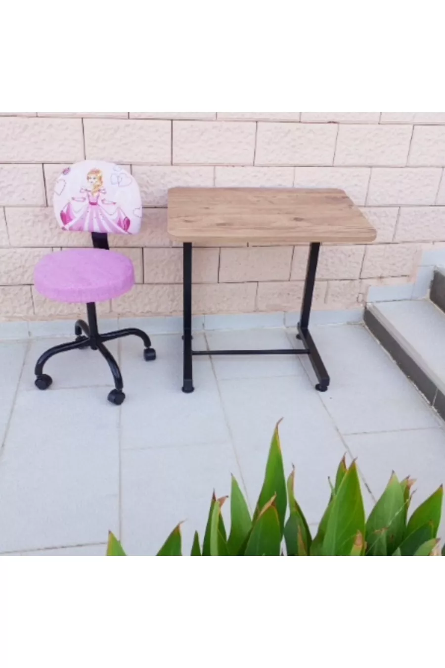 Ensemble fauteuil roulant et table pour enfants à thème Princesse Cendrillon pour les activités d'étude