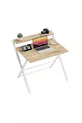 Table d'ordinateur portable élégante et durable avec pieds en métal non vacillants, bureau pliant, table de travail pour ordinateur portable