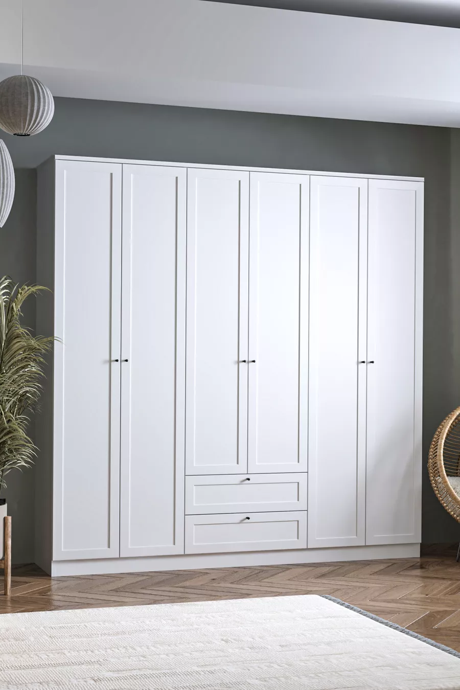 Armoire Terra à 6 portes et 2 tiroirs