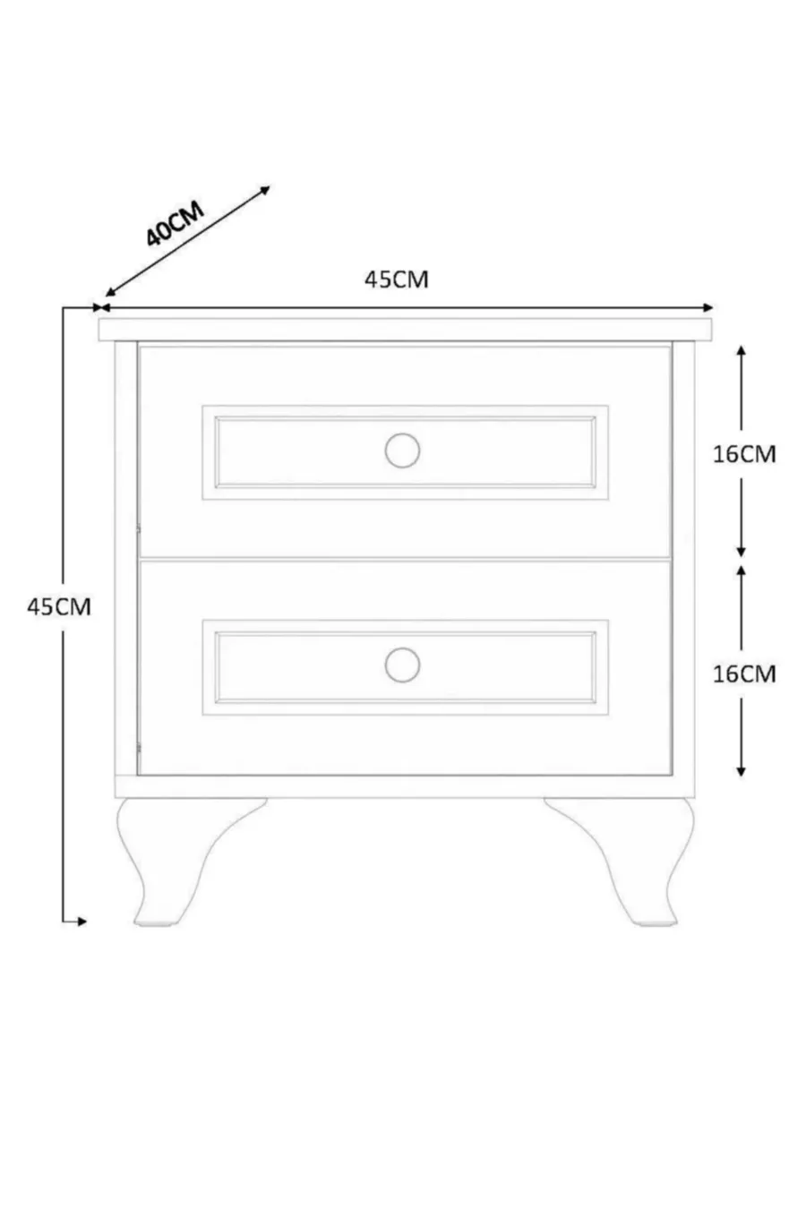 Izel Country Nightstand