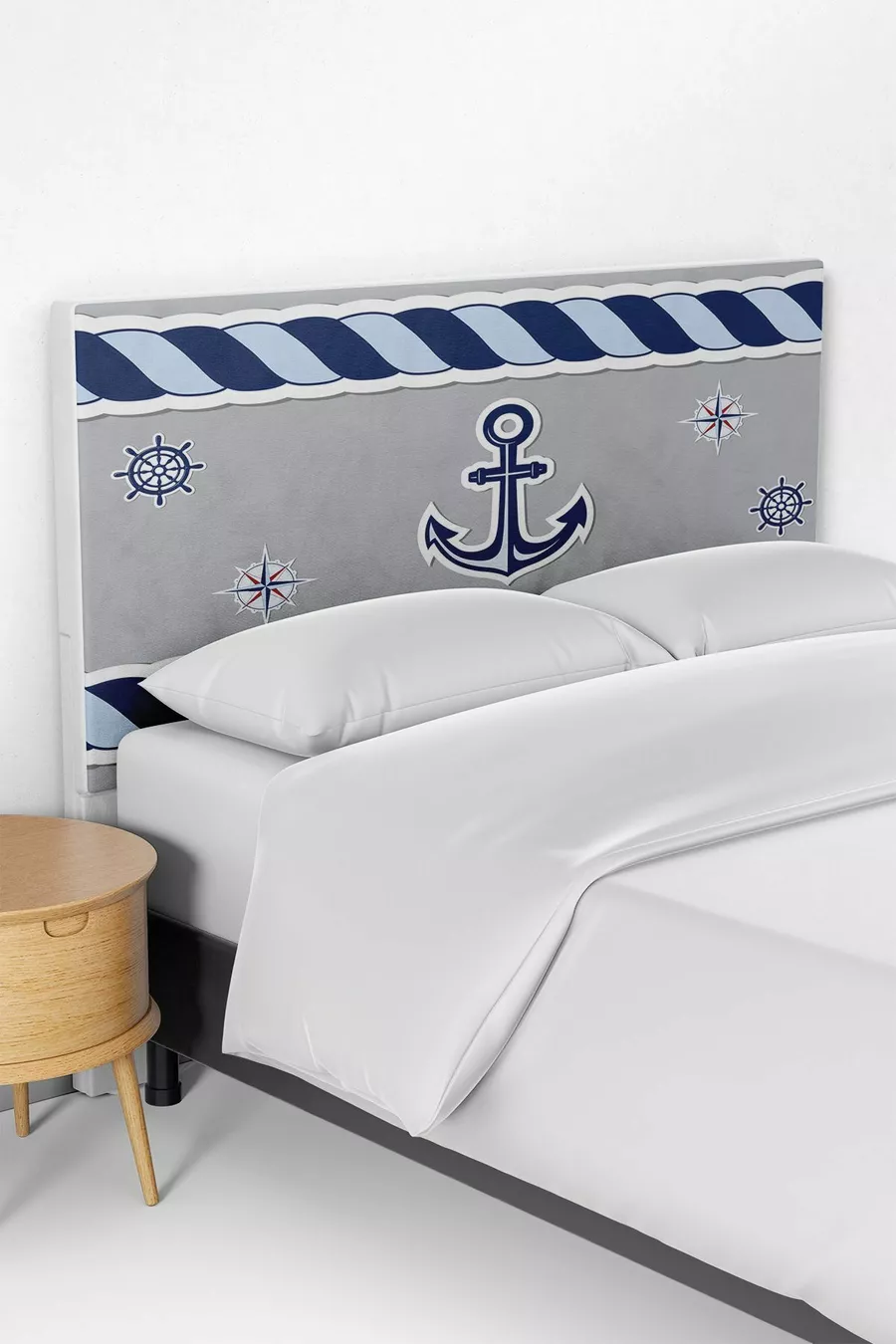 Sailor Pattern Kids' Room Bed Base Headboard Cover