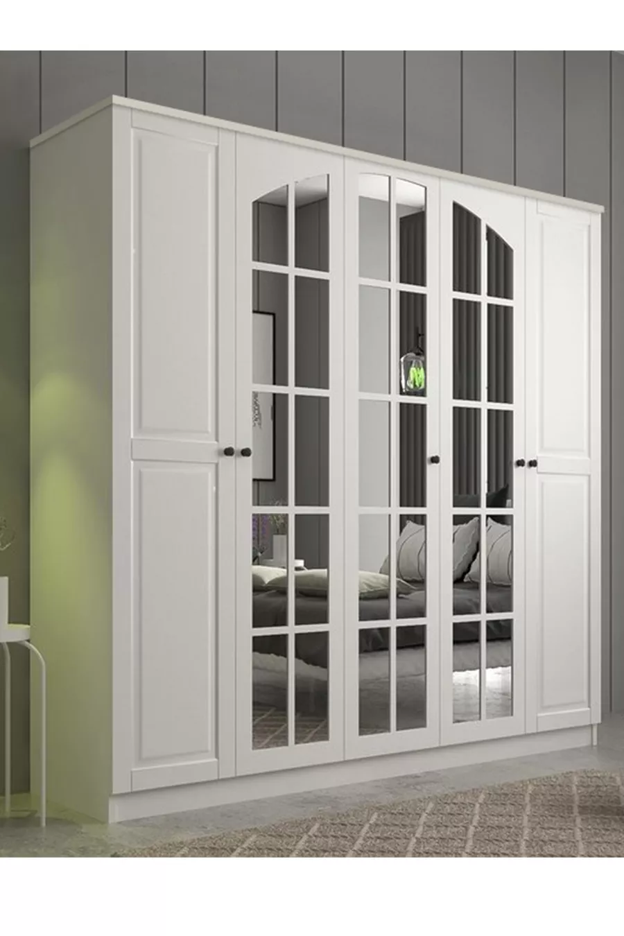 Armoire Beyza Country à 5 portes