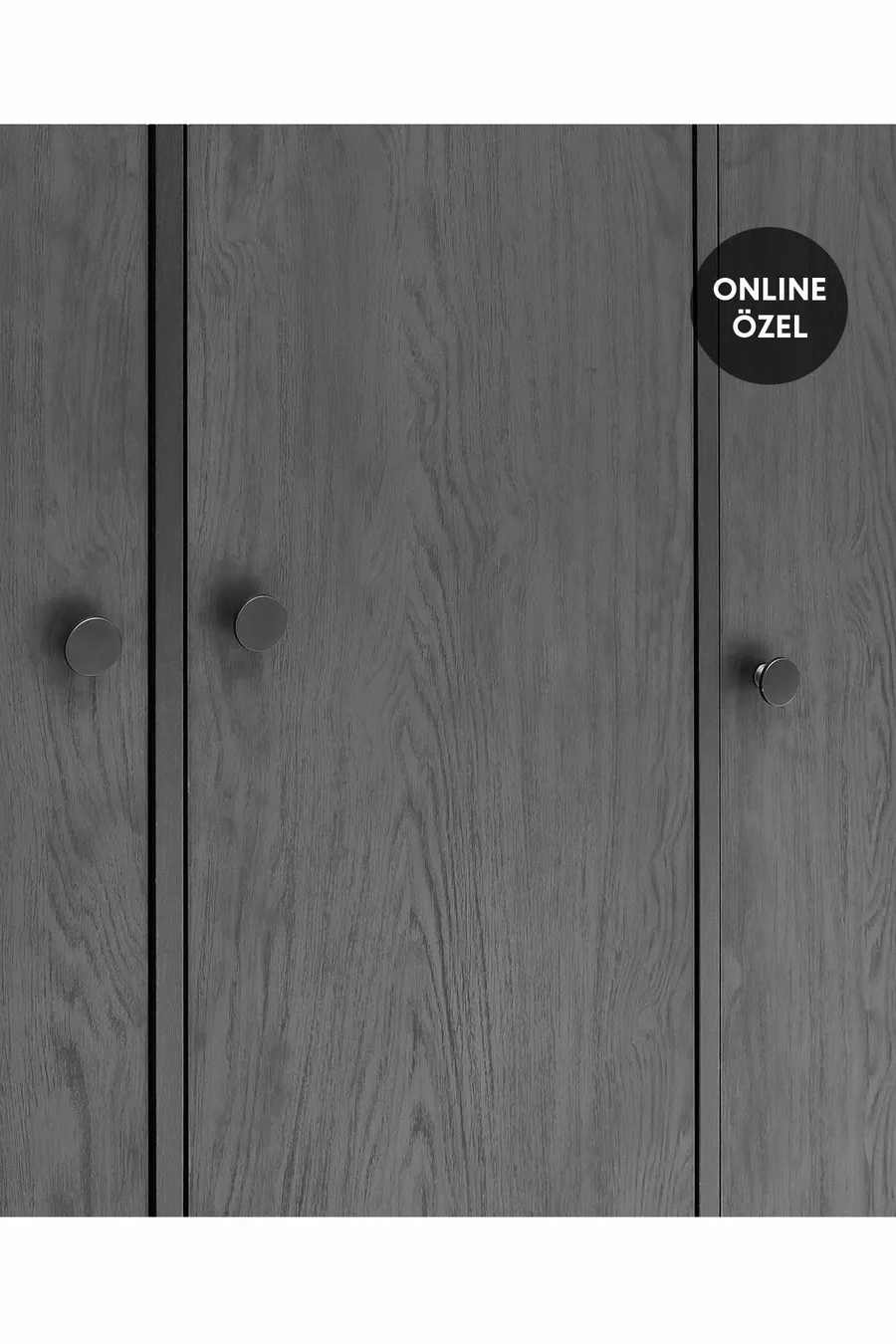 Kalinsta 3-Door Wardrobe - Black