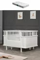 Berceau en MDF, Berceau Trend Grandissant - Blanc 1 Matelas Comfort