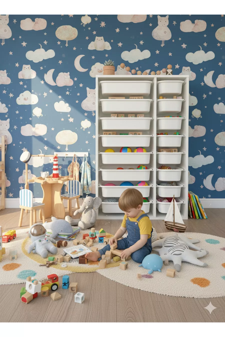 Multi-Purpose Toy Cabinet with Drawers and Storage Unit – Kids' Room Organizer with Gift Tag