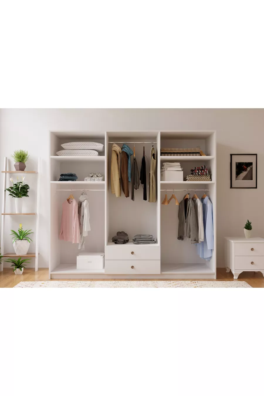 Armoire Ecem à 6 portes et 2 tiroirs