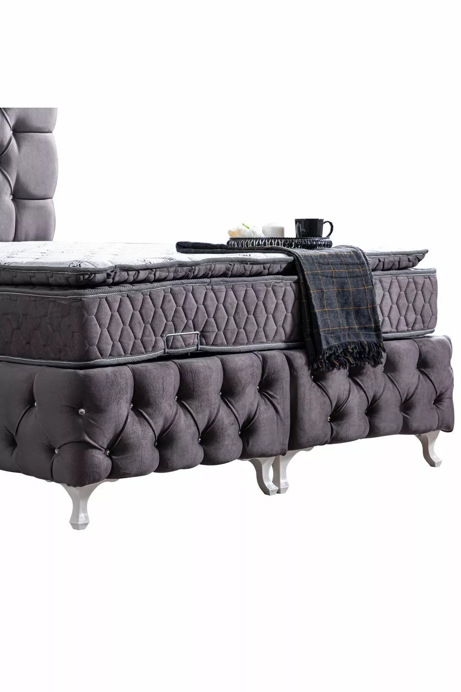 Ensemble de têtes de lit Roma, gris anthracite