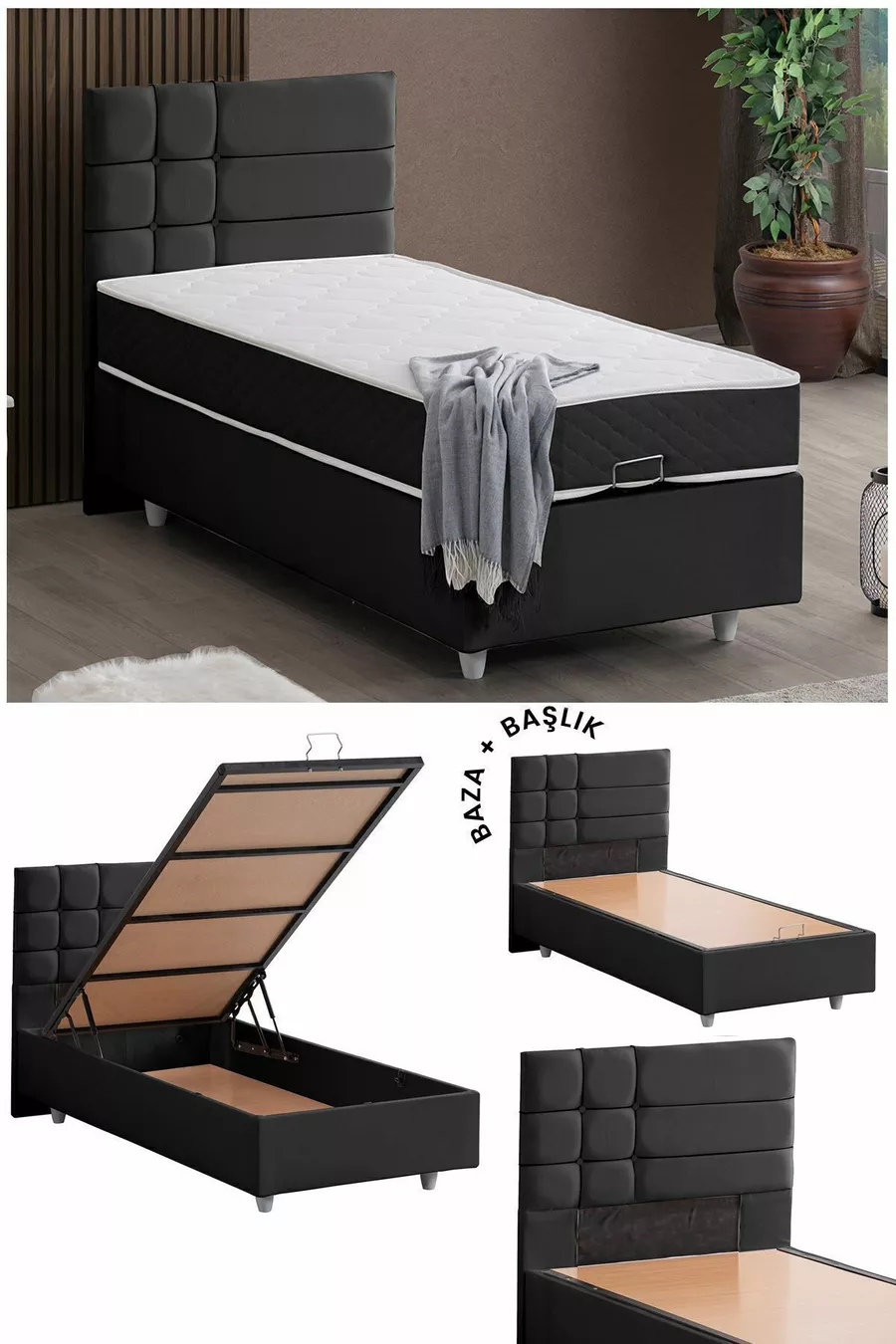 Ensemble double à Alma, ensemble tête de lit pour lit simple