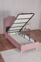 Ensemble de lit Royal Lux avec sommier coffre et tête de lit, matelas à ressorts, rose