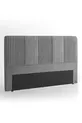 Ensemble Lit Wool Sense - Sommier - Tête de Lit - Gris Foncé