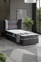 Set double Lisbon, ensemble tête de lit pour lit simple, anthracite