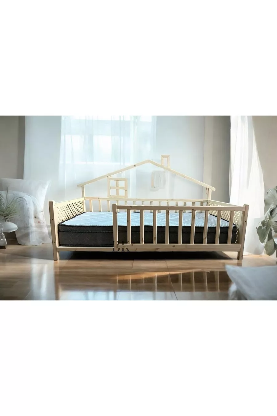 Lit Montessori Deluxe en bois naturel pour bébés et enfants
