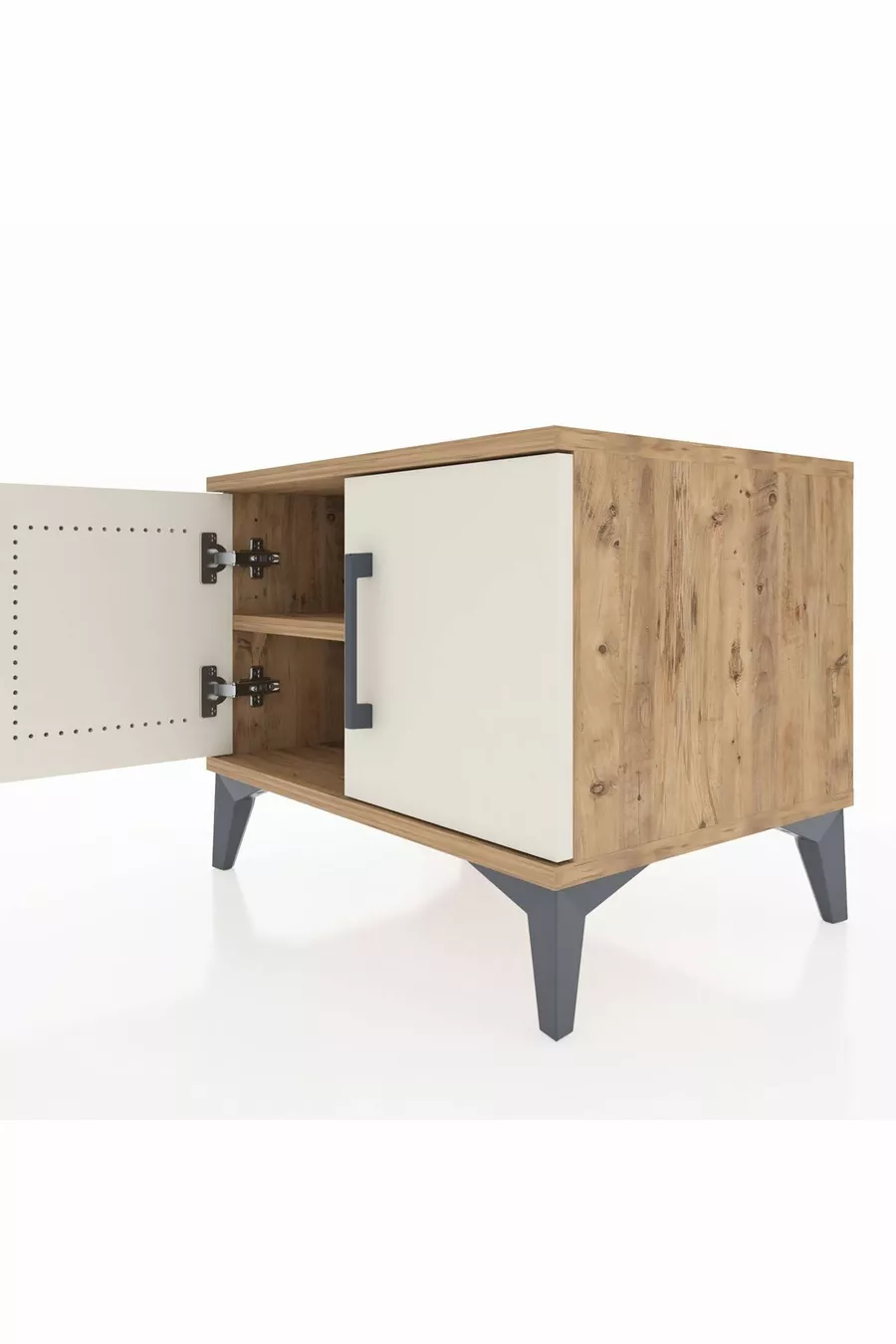 Commode Hyperion avec une étagère et 2 portes, Pin-Achat