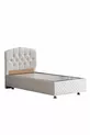 Tête de lit Efes, Ensemble de lit Comfort, Crème