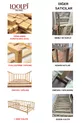Unisex Montessori Baby- en Kinderbed Natuurlijk Houten Bed