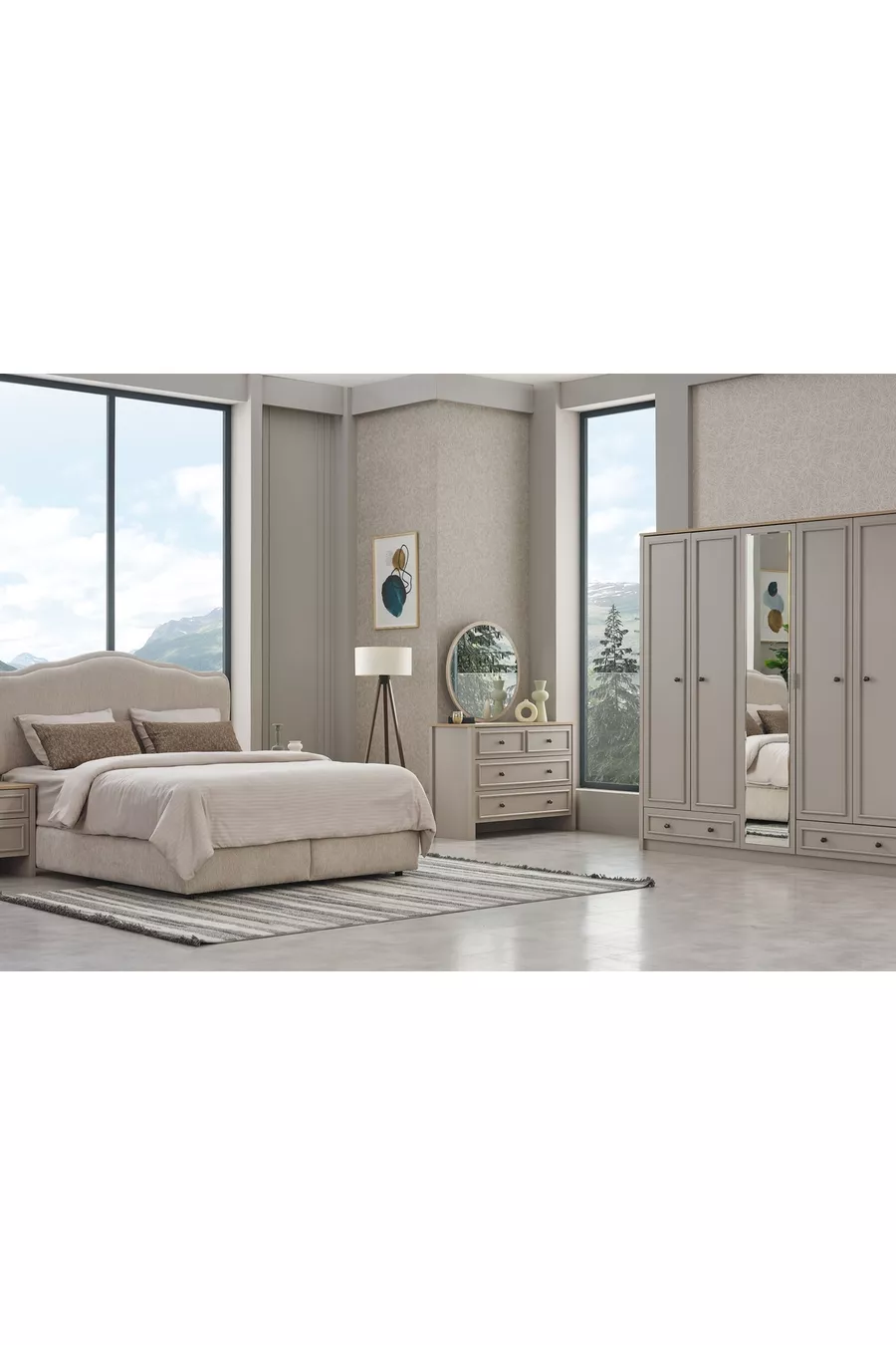 ENSEMBLE DE CHAMBRE RAVON, 5 PORTES