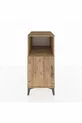 Kronos Nightstand with 2 Shelves and 1 Door Pine-Pine