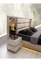 Camera da letto EMİR con base e LED in MDF