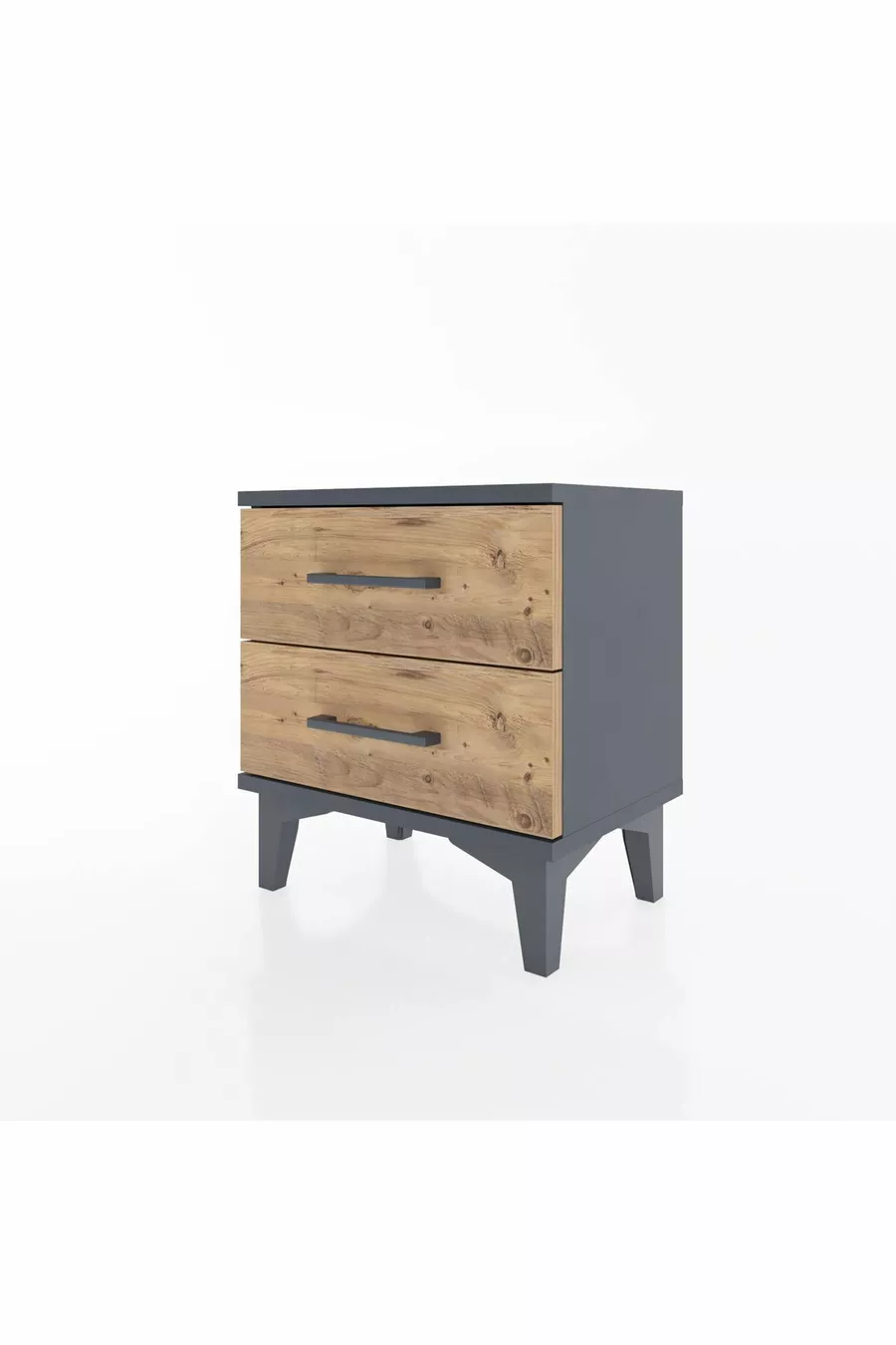 Arges Commode 2 Lades Antraciet-Naaldhout