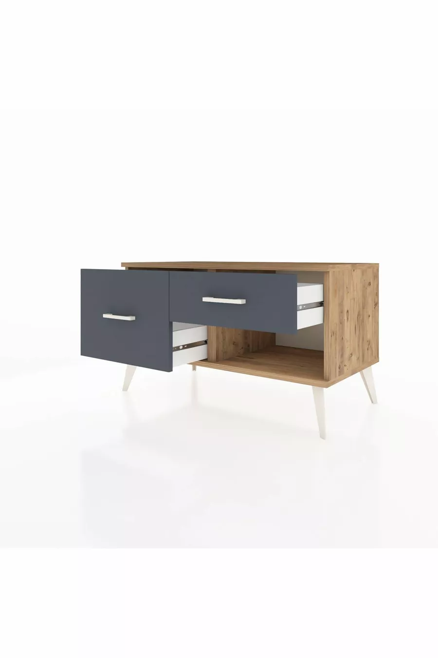 Commode Hyperion 2 tiroirs Pin-Pin/Anthracite