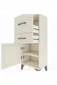 Arges Commode Single Shelf 2 Drawers Single Door Moonstone-Moonstone