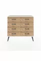 Commode Arges 8 tiroirs Pierre d'Agate/Pin