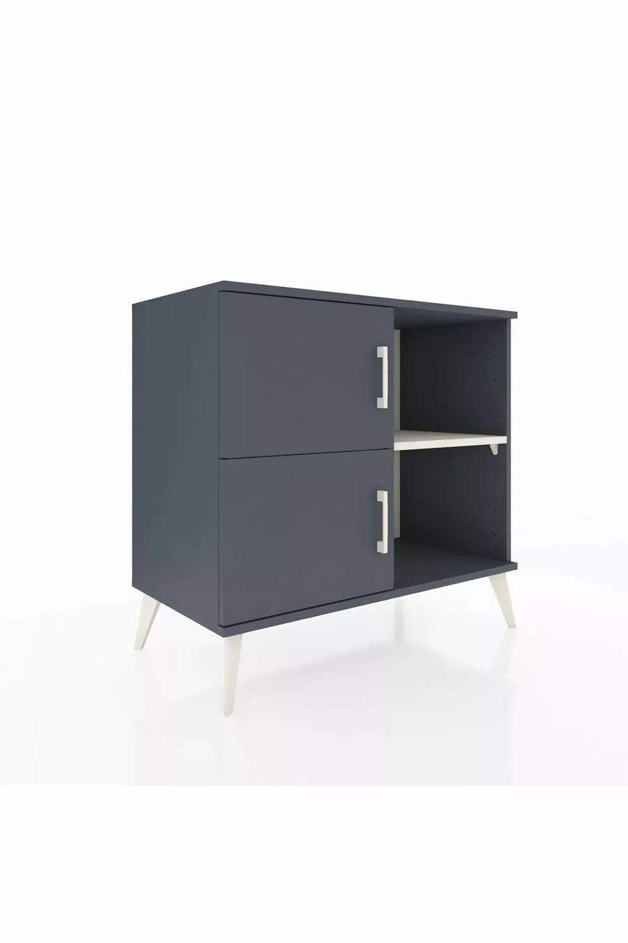 Hyperion Dressoir 2 Planken 2 Deuren Antraciet-Antraciet/Marmergrijs