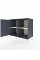 Hyperion Dressoir 2 Planken 2 Deuren Antraciet-Antraciet/Marmergrijs