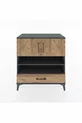 Hyperion Dresser 4 Shelves Single Drawer 2 Doors Anthracite-Pine