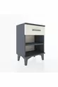 Arges Commode Single Shelf Single Drawer Anthracite-Sandstone