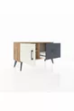 Commode Arges avec une étagère, un tiroir et une porte, Pins-Patine/Anthracite