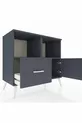 Hyperion Dresser with 2 Shelves, 1 Drawer, and 1 Door Anthracite-Anthracite