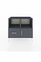 Hyperion Dresser with 2 Shelves, 1 Drawer, and 1 Door Anthracite-Anthracite
