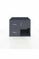 Commode Kronos à une étagère, 2 tiroirs et une porte, Anthracite-Anthracite