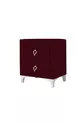 Table de chevet Ruby Silver, à 2 tiroirs