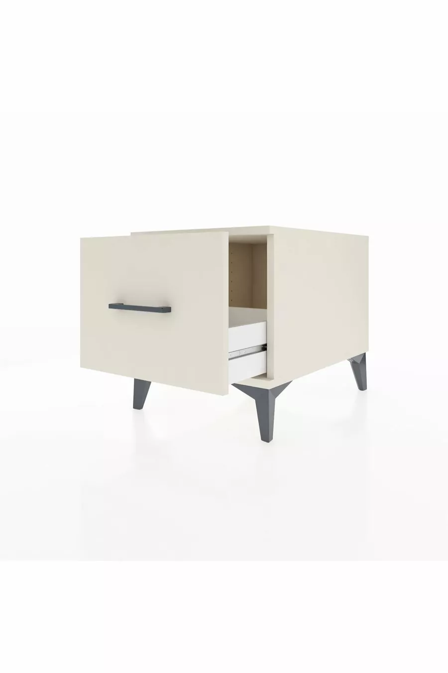 Kronos Nightstand Single Drawer Moonstone-Moonstone