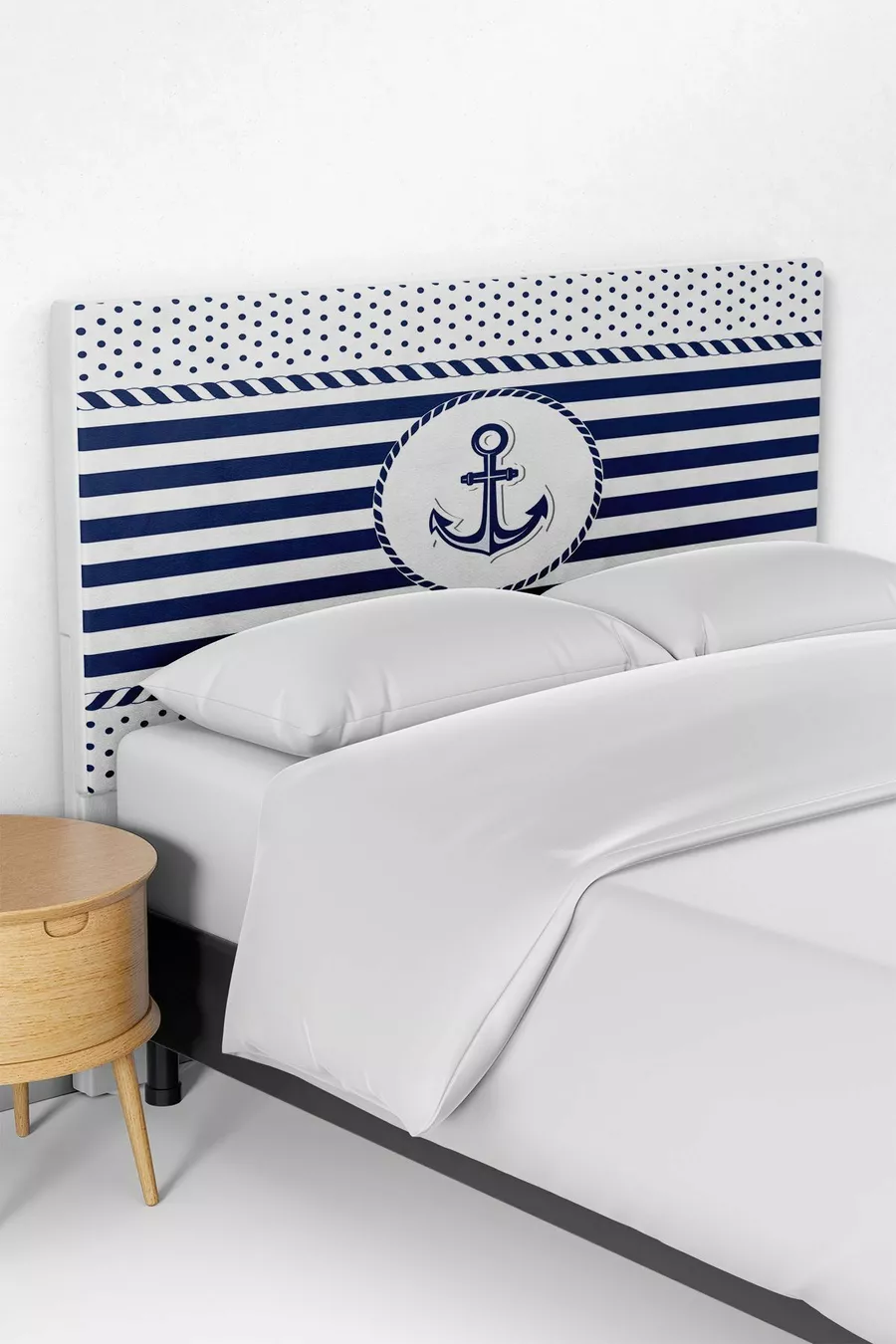 Nautical Pattern Children's Bed Base Headboard Cover