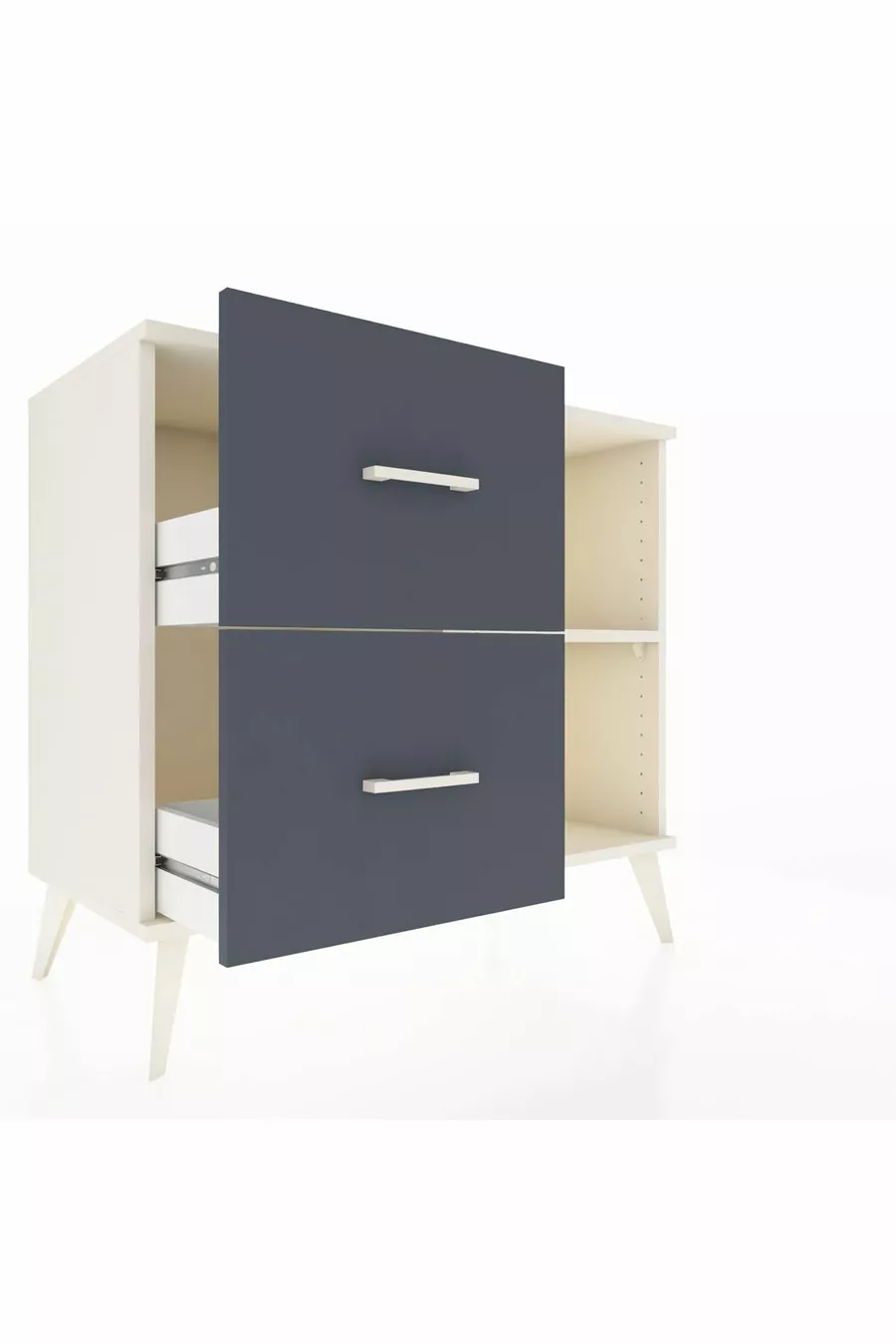 Hyperion Dressoir Enkele Plank 2 Lade Maansteen-Maansteen/Antraciet