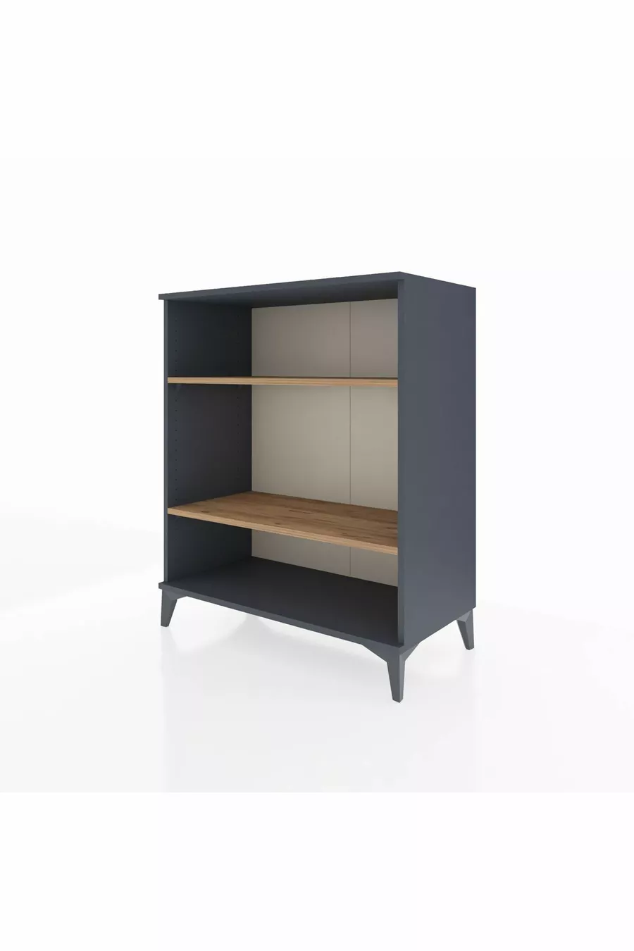 Commode Hyperion 2 étagères Anthracite-Pin