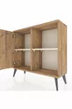Commode Arges à 2 étagères avec une porte en pin-pin / pierre de lune