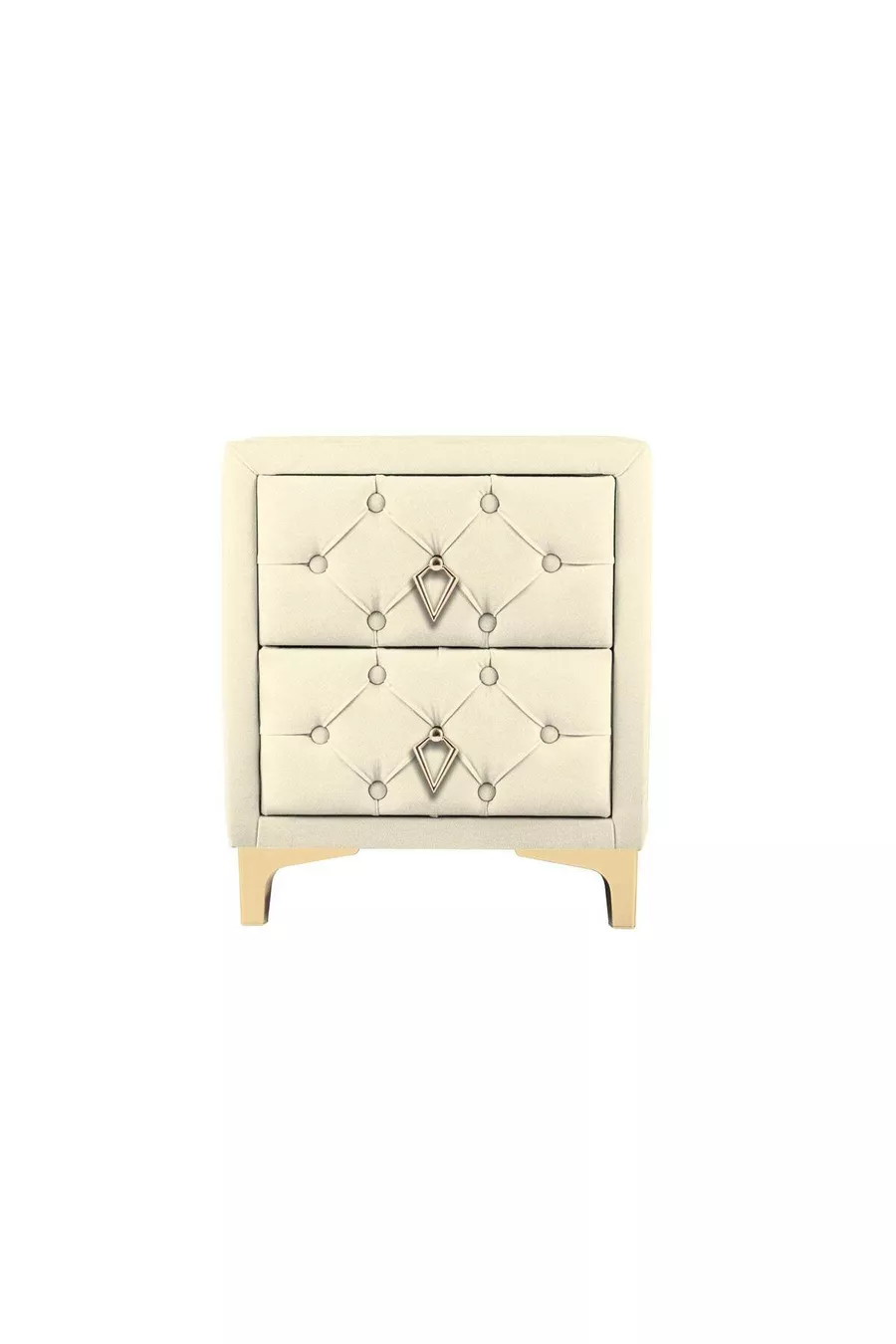 Ruby Gold Nightstand, 2 Drawers