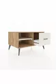 Commode Kronos à une étagère et un tiroir, pin-pierre d'onyx
