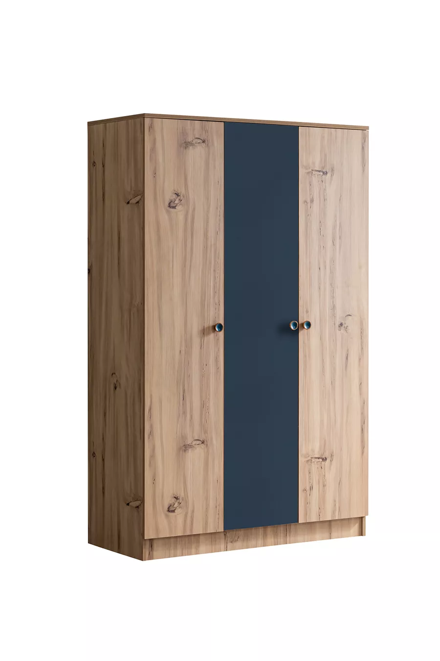 Hochbett, Riva Etagenbett mit 2 Betten + 3-türiger Schrank + 2 Komfortmatratzen
